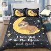 Snuggle Up Unique Sloth Moon Love Duvet Sets Limited Edition elitetrendwear 1