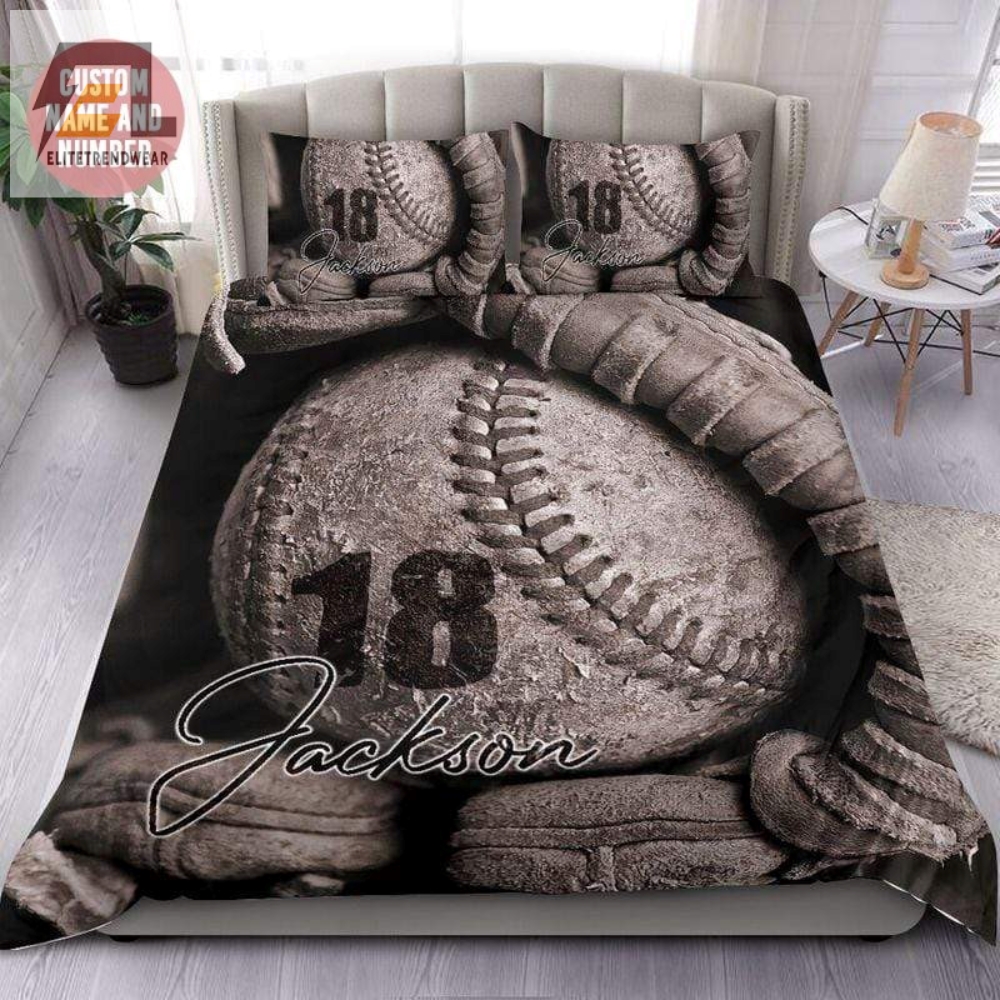 Personalized Baseball Duvet Sleep With A Glovey Twist elitetrendwear 1