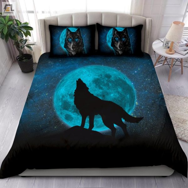 Howltastic Comfort Wolf Moon Duvet Sets For Dreamy Nights elitetrendwear 1