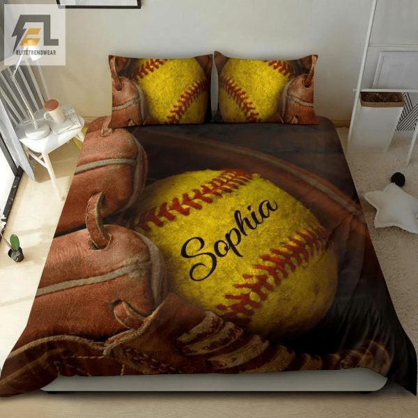 Funny Personalized Softball Lovers Duvet Cozy Unique elitetrendwear 1