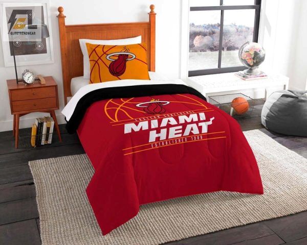 Dunk Into Comfort Miami Heat Duvet Cover Sets elitetrendwear 1 1