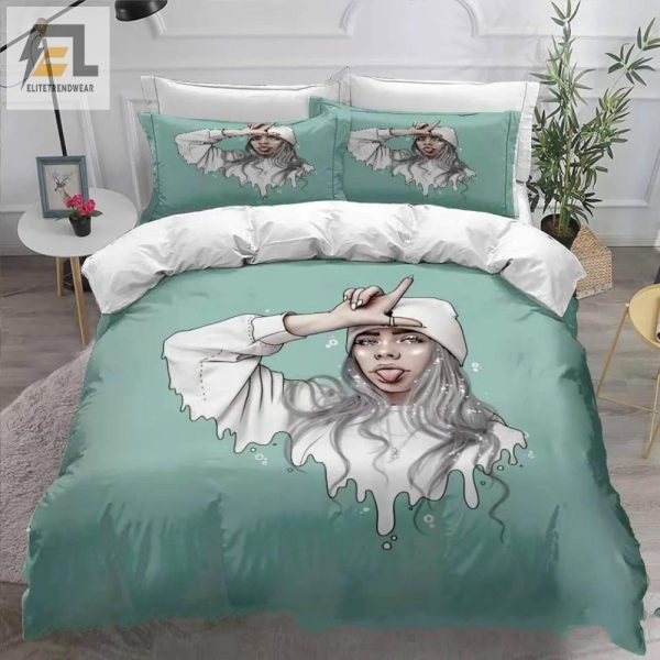 Snuggle With Bellyache Cozy Cute Billie Eilish Bedding elitetrendwear 1