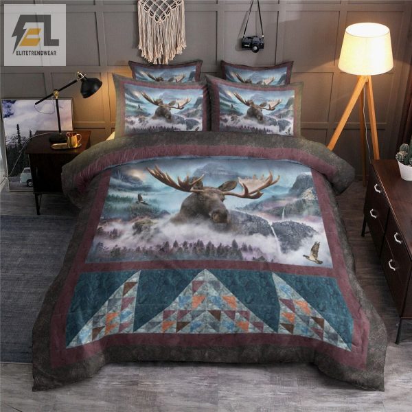 Snuggle With A Moose Quirky Cozy Duvet Cover Set elitetrendwear 1