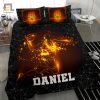 Flaming Hoops Fun Personalized Duvet For Basketball Fans elitetrendwear 1