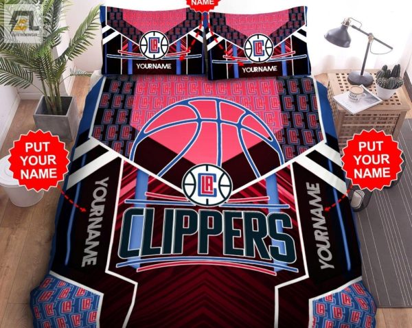 Sleep Like A Clippers Champ Custom Name Duvet Set elitetrendwear 1