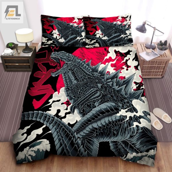 Monstrously Cozy Godzilla Metal Skin Duvet Cover Set elitetrendwear 1