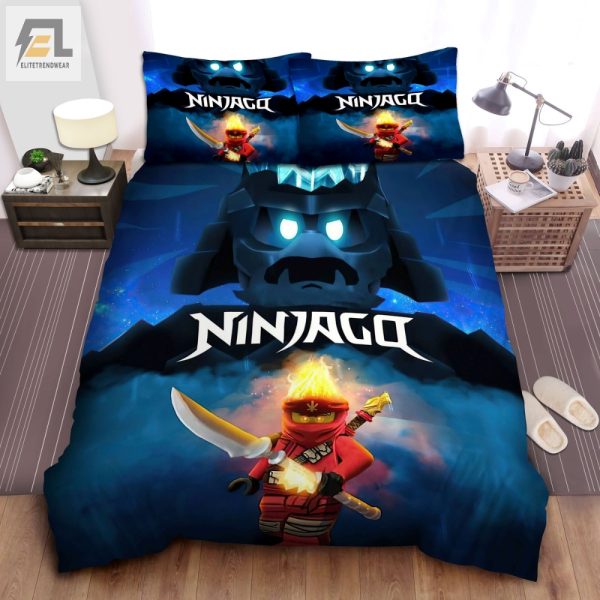 Fiery Fun Kai Vs Ice Samurai Duvet Set Snuggle Showdown elitetrendwear 1