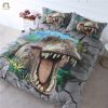 Roar In Bed Dino Tooth Crack Boys Duvet Cover Set elitetrendwear 1