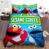 Funny Elmo Cookie Monster Duvet Set Cozy Quirky Bedding elitetrendwear 1