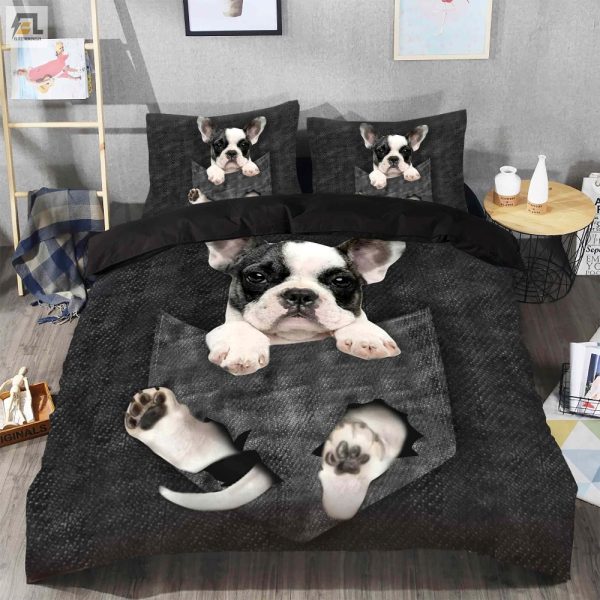 Pocket Pup Dreams Hilarious French Bulldog Duvet Set elitetrendwear 1