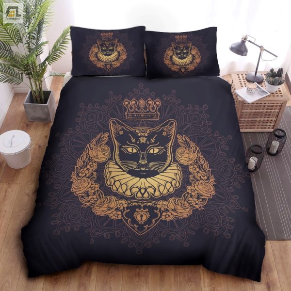 Purrfect Witchy Cat Queen Duvet Set Cozy Charming elitetrendwear 1