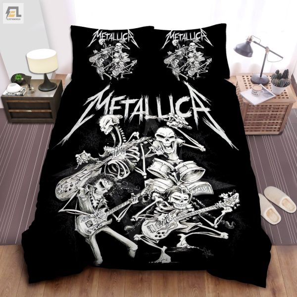 Rock On Metallica Skeleton Duvet Sleep Like The Undead elitetrendwear 1