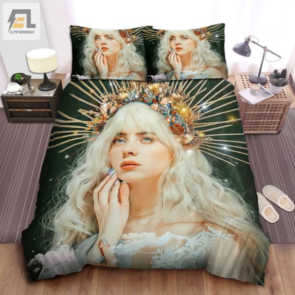 Crown Yourself Cozy Billie Eilish Duvet Cover Set elitetrendwear 1