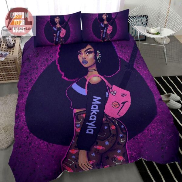 Afro Chic Purple Duvet Cool Gift For Her elitetrendwear 1
