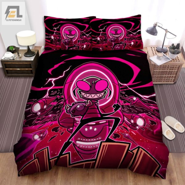 Invader Zim Powerful Zim Duvet Comfy Hilarious Bedding Set elitetrendwear 1