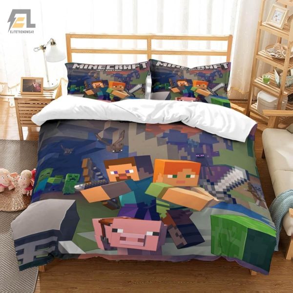 Epic Zzzs 3D Minecraft Duvet Cover Sleep Like A Boss elitetrendwear 1