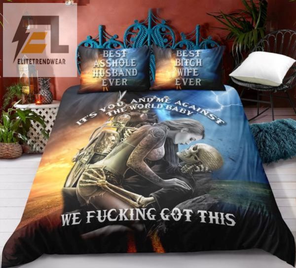 Skull Couple Love Duvet Cozy Unique Bedding For Couples elitetrendwear 1