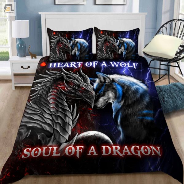 Epic Dragon Wolf Duvet Cozy Hilarious Bedroom Set elitetrendwear 1