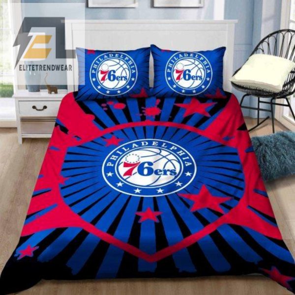 Dream Dunk Zone 3D 76Ers Logo Bedding Sets elitetrendwear 1