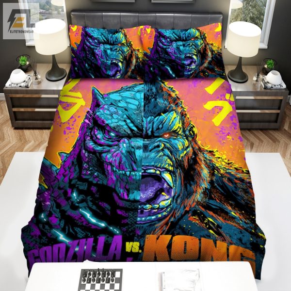 Epic Snoozefest Godzilla Vs. Kong Duvet Set Delight elitetrendwear 1