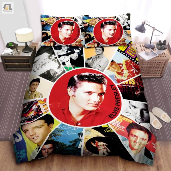 Sleep Like The King Elvis Collage Duvet Cover Set elitetrendwear 1