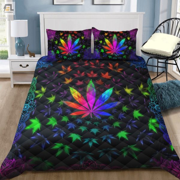 Ligerking 420 Weed Quilt Hilariously Comfy Bedding Set elitetrendwear 1