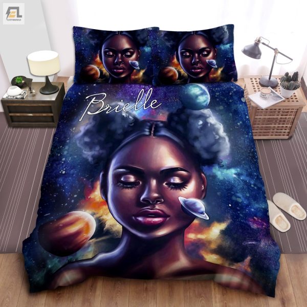 Sleep In Style Galaxy Black Woman Custom Duvet Name It elitetrendwear 1