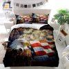 Explosive Comfort Bald Eagle Flag Fireworks Duvet Set elitetrendwear 1