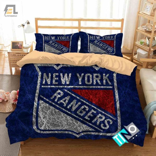 Score Big Dreams With Our Fun Ny Rangers 3D Bedding Set elitetrendwear 1