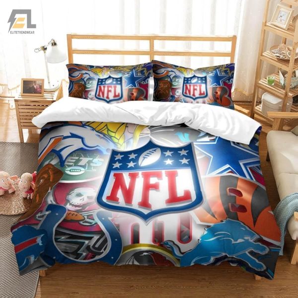 Snuggle Tackle 3D Nfl Duvet Cover For Dream Team Beds elitetrendwear 1