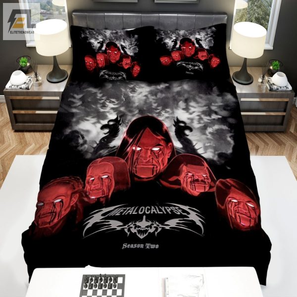 Sleep With Dethklok Bloody Heads Metal Bedding For Fans elitetrendwear 1