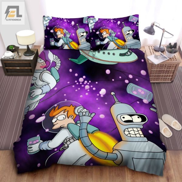 Get Cosy With Futurama Violet Space Duvet Sleep In Style elitetrendwear 1