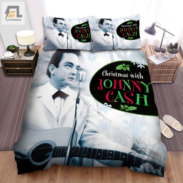 Sleep With Johnny Cash Cozy Comical Christmas Duvet Sets elitetrendwear 1