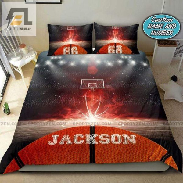 Fire Up Your Dreams Custom Basketball Name Duvet Sets elitetrendwear 1