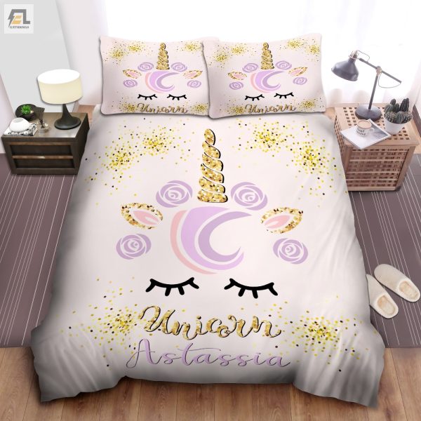 Snuggle With Sparkles Custom Name Unicorn Duvet Set elitetrendwear 1