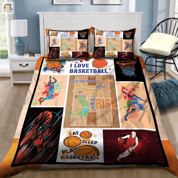 Slam Dunk Snooze Funny Basketball Duvet Cover Set elitetrendwear 1