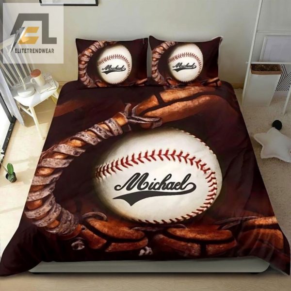 Hit A Home Run In Bed Custom Name Baseball Bedding Set elitetrendwear 1