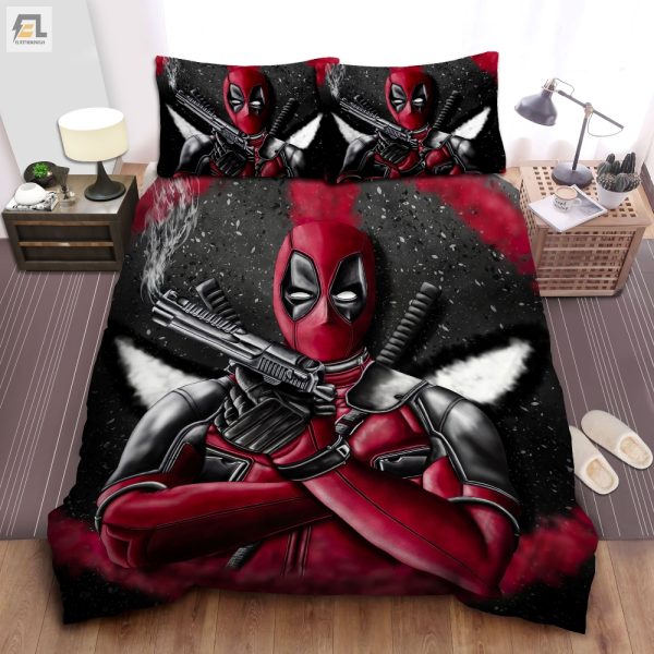 Cozy Up With Deadpool Swords Hilarious Comfy Bedding Set elitetrendwear 1