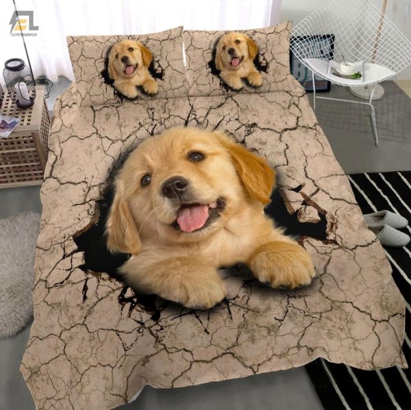 Snuggle Pupgrade Golden Retriever Duvet Cover Set elitetrendwear 1