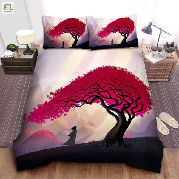 Sleep Like A Samurai Hilarious Cherry Blossom Bedding Set elitetrendwear 1