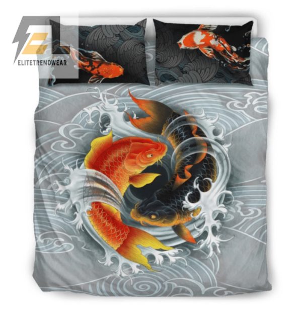 Sleep With Fishes Cozy Koi Duvet Cover Bedding Sets elitetrendwear 1