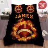 Score Big Sleep Funny Flaming Football Bedroom Set elitetrendwear 1