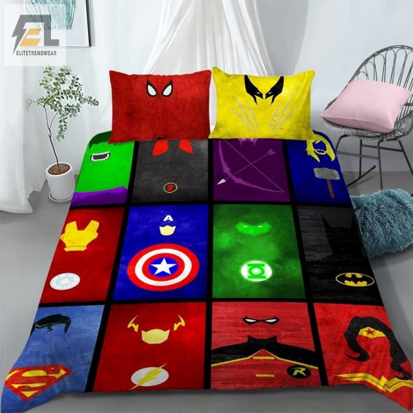 Superhero Snuggle Fest Funny Marvel Dc Bedding Sets elitetrendwear 1