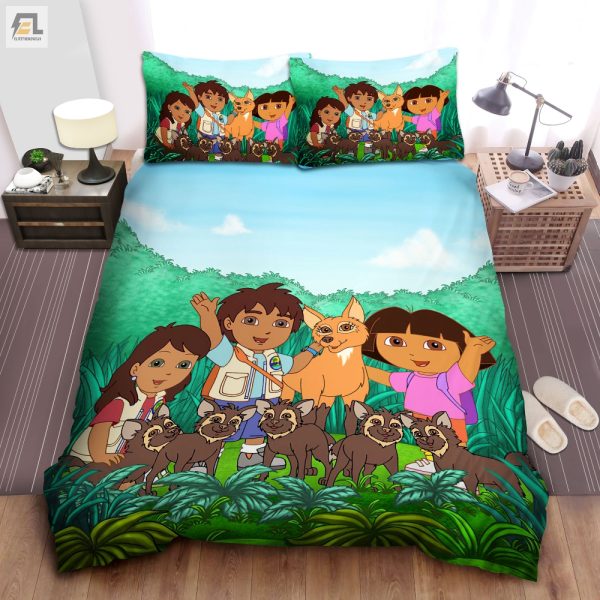 Snuggle Safari Dora Diego Animal Adventure Bedding Set elitetrendwear 1