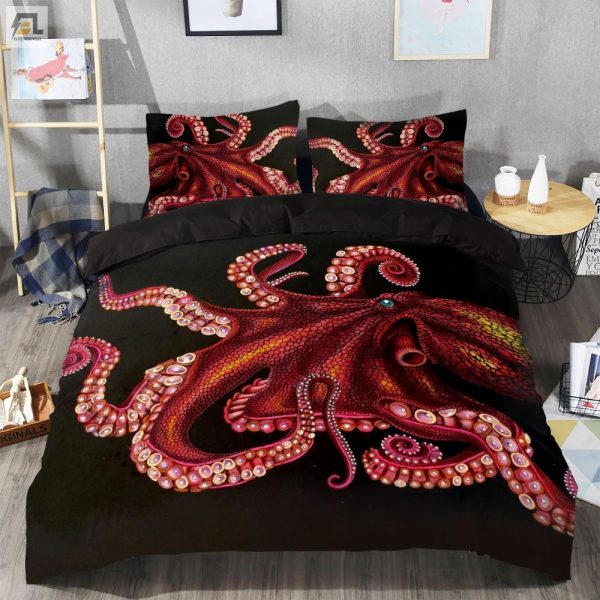 Snuggle With An Octopus Unique Cozy Duvet Cover Set elitetrendwear 1