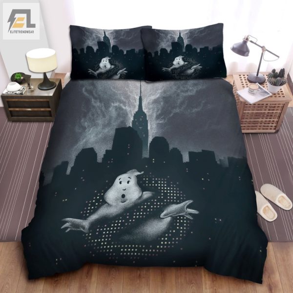 Sleep With Ghosts Funny City Ghostbusters Bedding Set elitetrendwear 1
