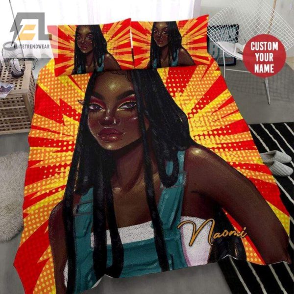 Zap To Nap Custom Black Girl Thunder Duvet Set elitetrendwear 1