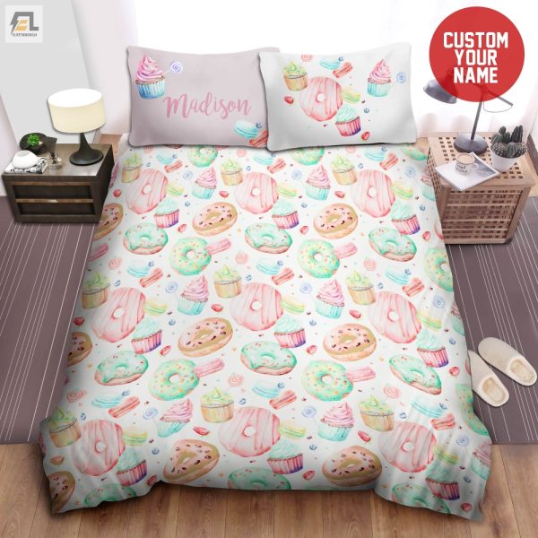 Sassy Sweet Personalized Girls Dessert Duvet Set elitetrendwear 1