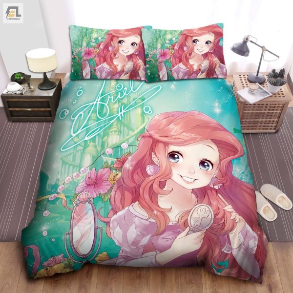 Snuggle Under The Sea With Chibi Ariel Duvet Sets elitetrendwear 1