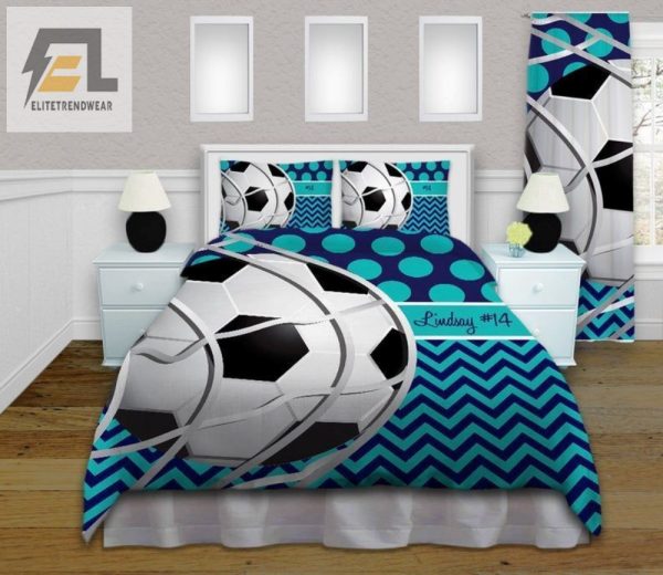 Score Big Dreams Funny Personalized Soccer Ball Bedding elitetrendwear 1